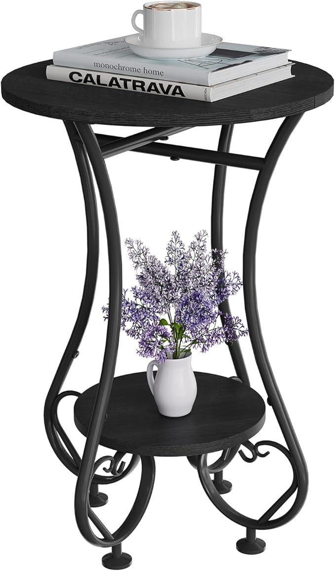 Side Table, Small Round End Table - Image 3