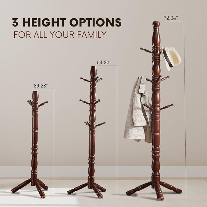 Coat Rack, Natural Wood Coat Racks - Image 3