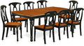 East West Furniture DOKE9-BCH-W 9 Piece Dining Room Table Set Includes a by EastWestFurniture