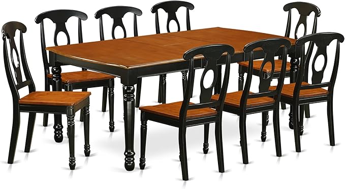 East West Furniture DOKE9-BCH-W 9 Piece Dining Room Table Set Includes a by EastWestFurniture