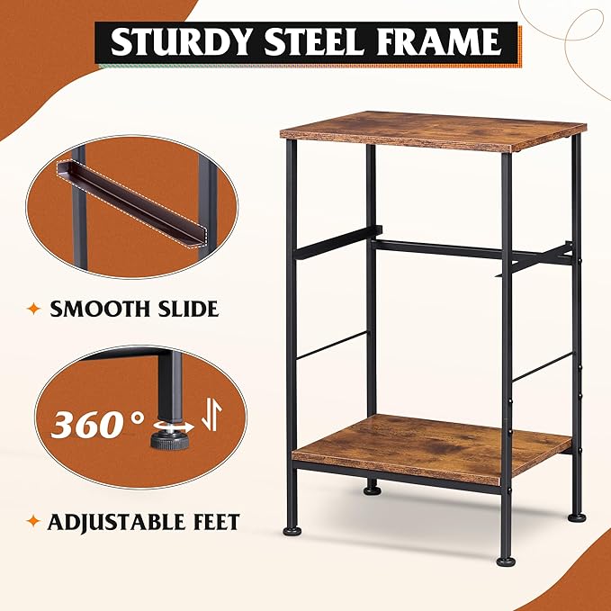 WLIVE Nightstand, Bedside Side Table - Image 6