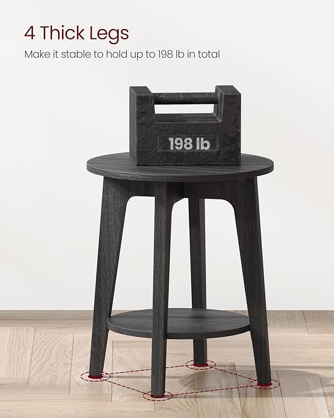 VASAGLE Side Table, Small Round End Table - Image 9