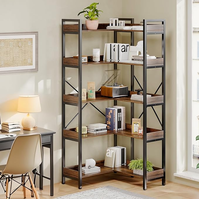 5-Tier Corner Bookshelf - Image 4
