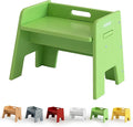 Wooden Step Stool for Kids, 14” One Step Stool for Toddlers, Heavy Duty Non-tip by AVDAR