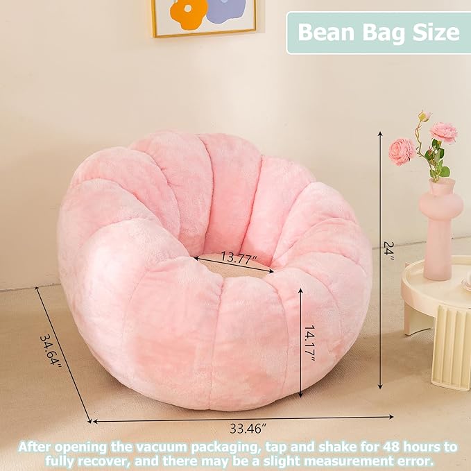 Pumpkin Bean Bag Sofa Chair, Bean Bag Chair - Image 2