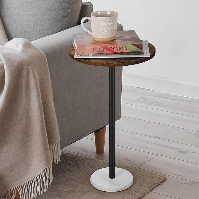 smusei Small Side Table for Small Spaces Round Bar Table by smusei