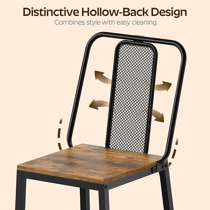 Dining Chairs Set of 6, Wooden Kitchen Chairs, Farmhouse Dining Chairs - Image 4