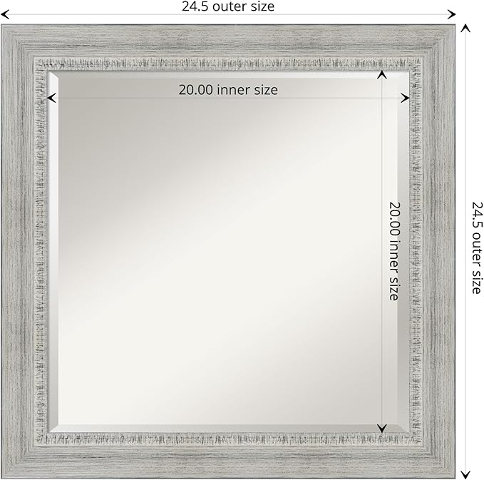 Amanti Art White Bathroom Mirror - Image 4