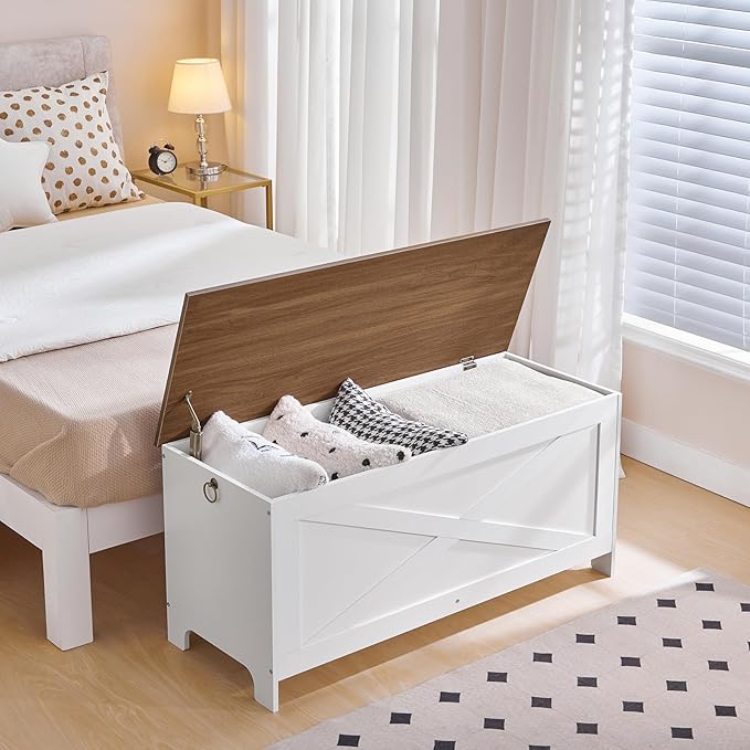 39.4" Toy Chest, Sturdy Entryway Storage Chest - Image 4