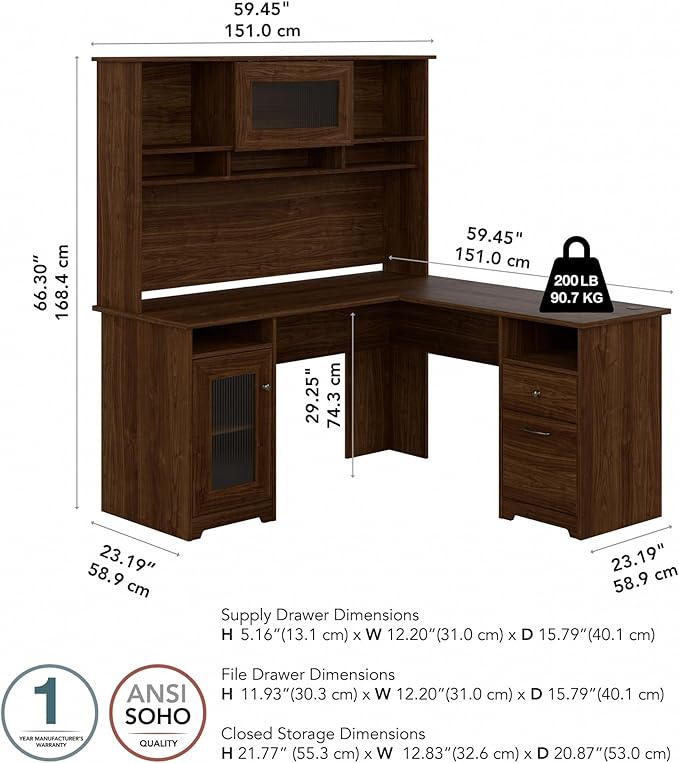 Bush Furniture Cabot L Shaped Desk - Image 3