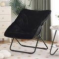Saucer Chair, Comfy Bedroom Chairs, Oversized Folding Faux Fur Chair, Foldable by Furlide