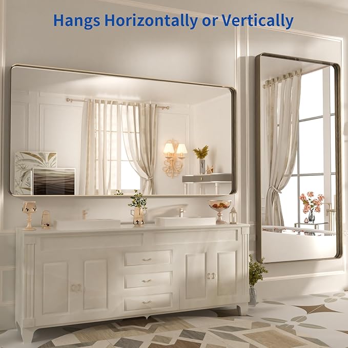 WEER 72x36 Inch Bronze Bathroom Mirror - Image 5