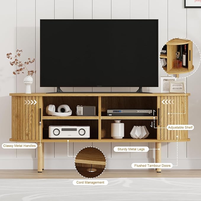 47.2" TV Stand, Modern TV Console Table - Image 5