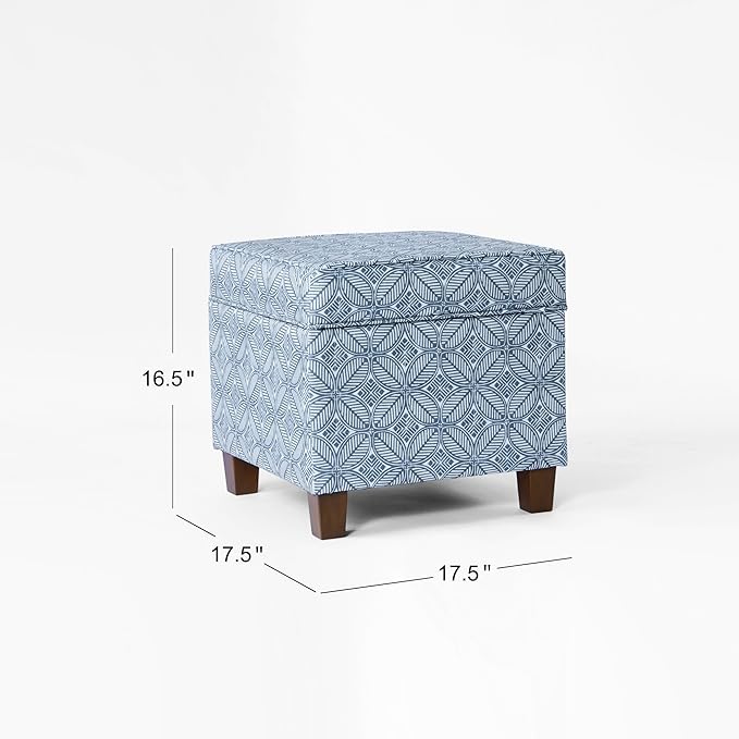 HomePop Home Decor | K7342-A874 | Classic Square Storage Ottoman - Image 3