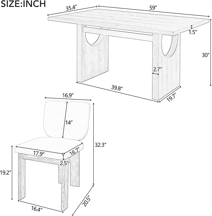 Ball & Cast 7-Piece Dining Table Set - Image 2