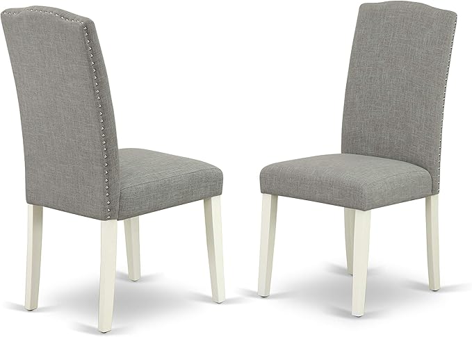 East West Furniture LGEN9-LWH-06 9 Piece Dining Set Includes a Rectangle Dining - Image 5