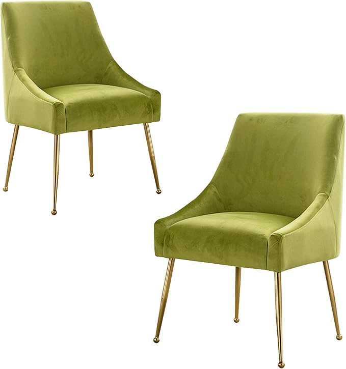 Modern Velvet Dining Chairs Set of 2, Contemporary Upholstered Furniture by HOLILA