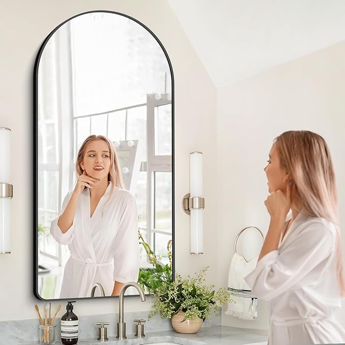 Arched Bathroom Mirror, Wall Mounted Mirror, Living Room, Vertically Hanging - Image 5