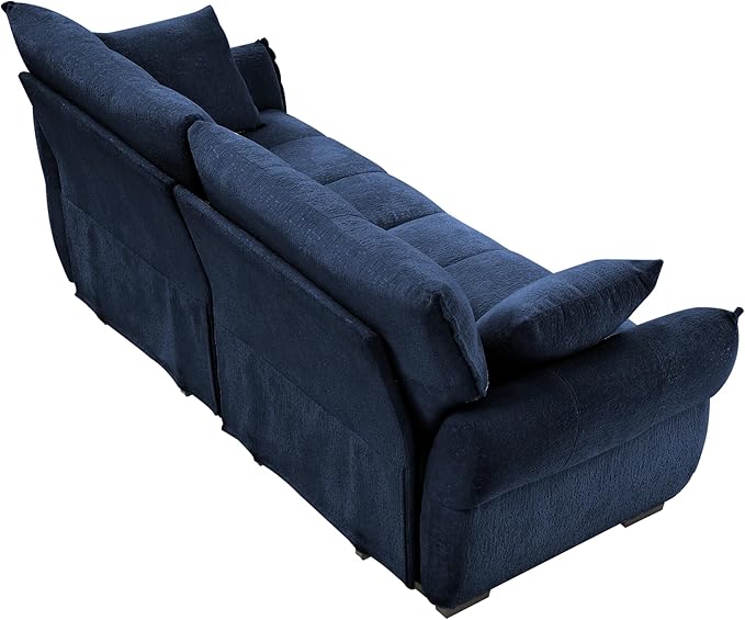 Modern Chenille Fabric 2-Seat Loveseat Sofa, Premium Upholstery Living Room - Image 7