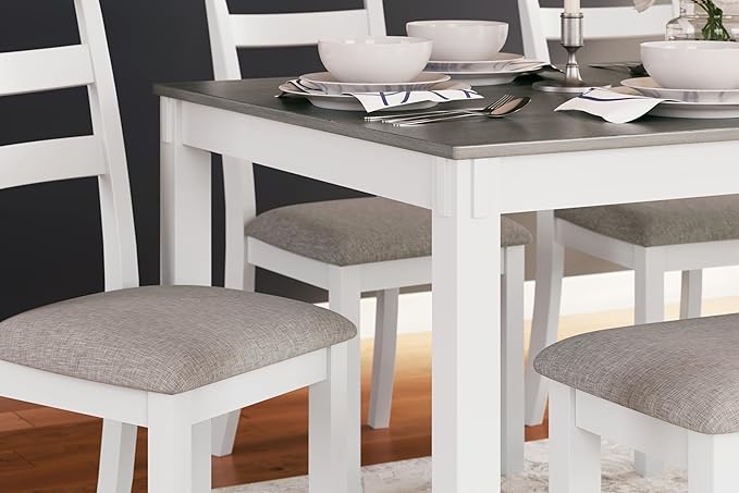 Signature Design by Ashley Stonehollow Modern Farmhouse Dining Table - Image 10