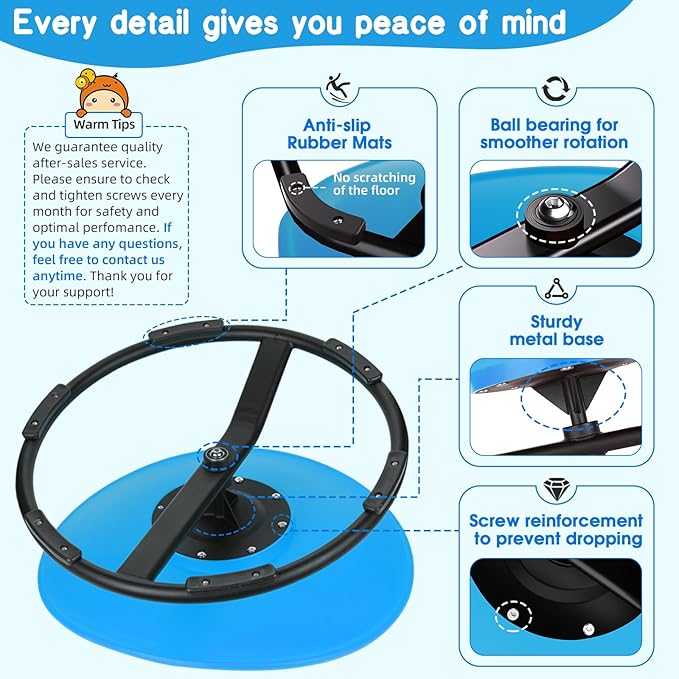 Spinning Chair for Autistic Kids, Sensory Chair for Kids Swivel Chair Training - Image 7