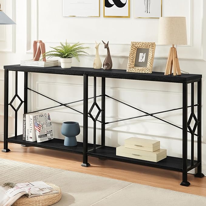 HOMISSUE Long Entryway Console Table, 70.9" Industrial Narrow Sofa Tables - Image 3