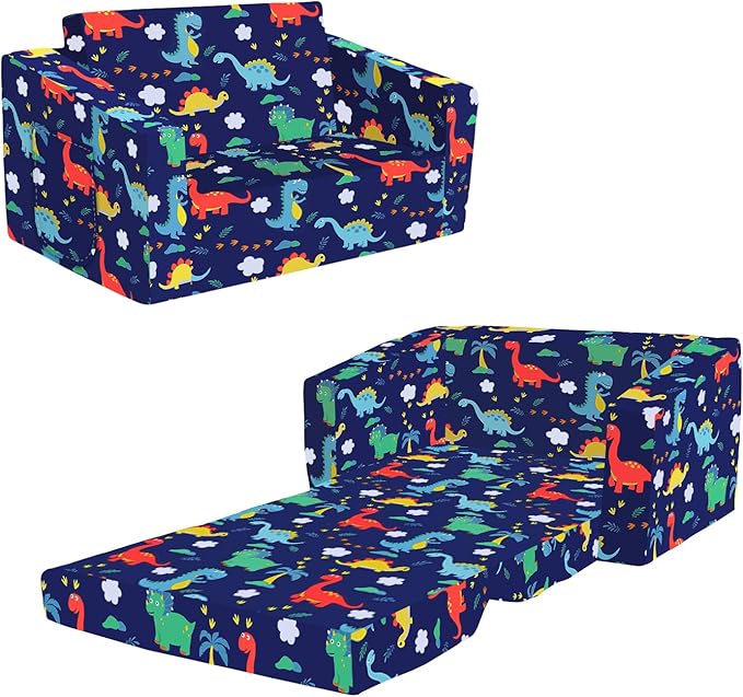Kids Couch Convertible Sofa to Lounger by Decalsweet