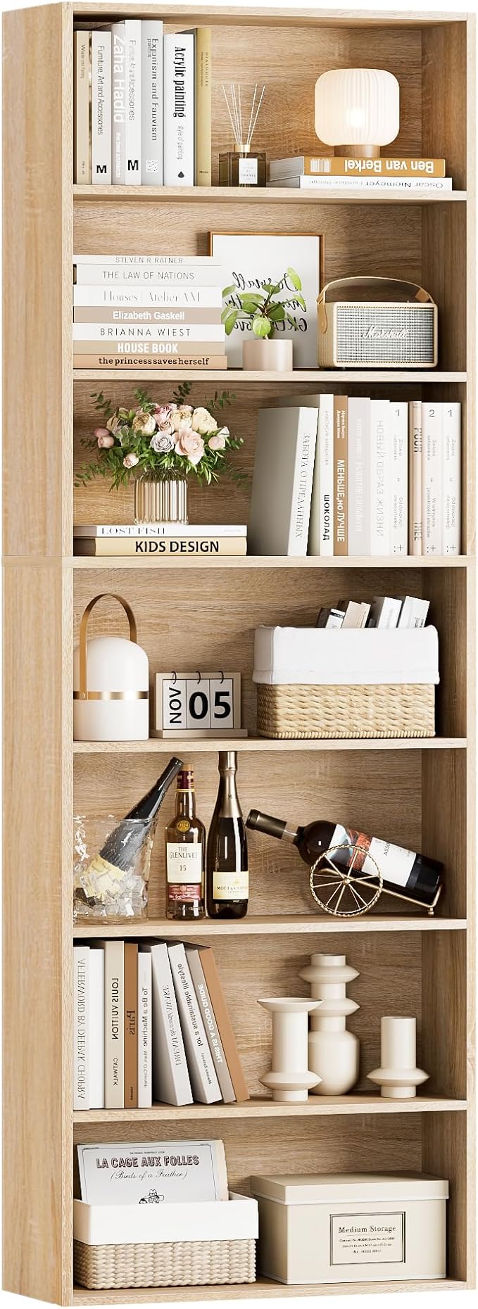 82" Tall Bookshelf, 7-Tier Open Shelves Bookcase, Freestanding Display Storage by FACBOTALL