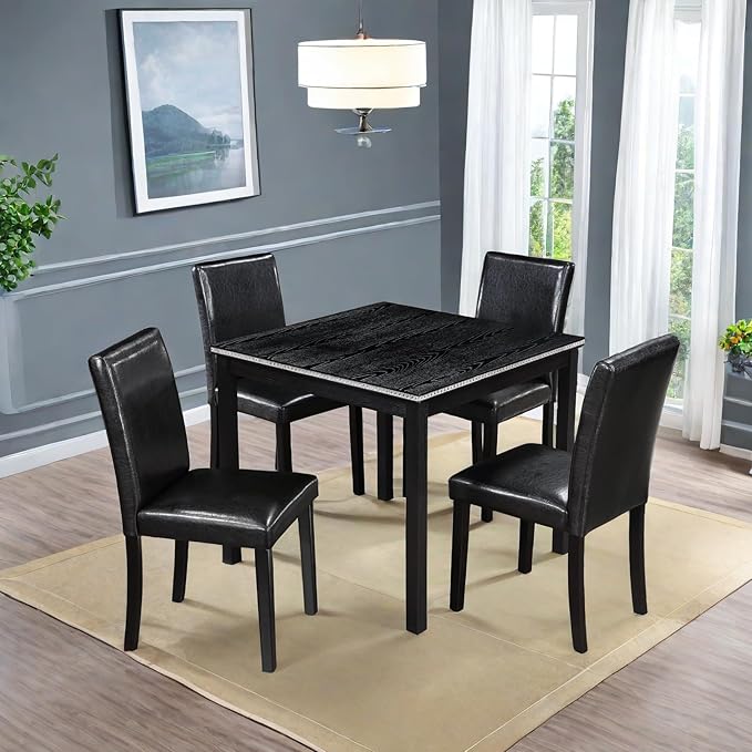 Dining Table Sets, 5-Piece Kitchen Table & Chair Sets - Image 6