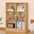 LEYAOYAO 7 Cube Bookshelf with Base, 3 Tier Mid-Century Modern Natural Bookcase by LEYAOYAO-Findtheshiningpointofyourideallife%EF%BC%81