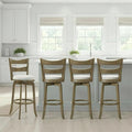 Armen Living Blair 26 in. Putty Brown Counter Height Rubberwood Swivel Barstool by ArmenLiving