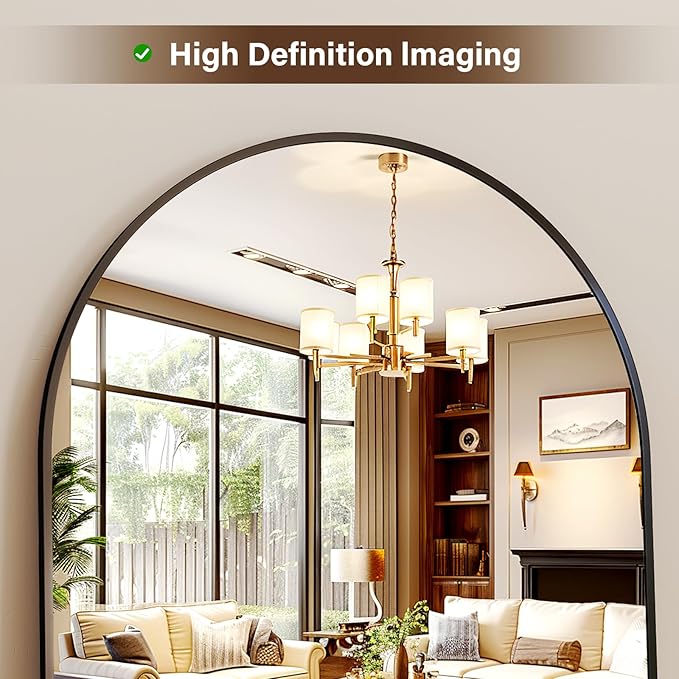 56"x21" Arched Full Length Mirror Floor Mirrors - Image 4