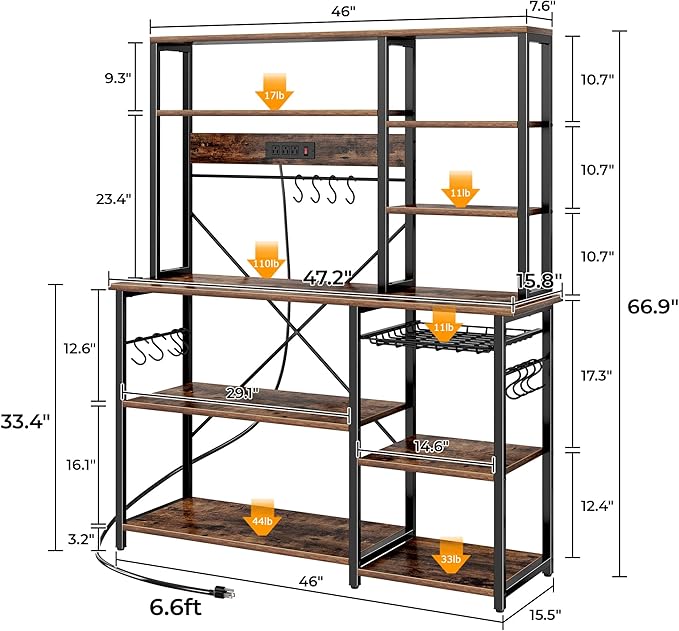 SUPERJARE Larger Bakers Rack - Image 3