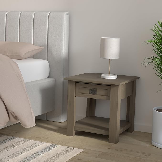SIMPLIHOME Monroe SOLID ACACIA WOOD 22 inch Wide Square Rustic End Table in - Image 2