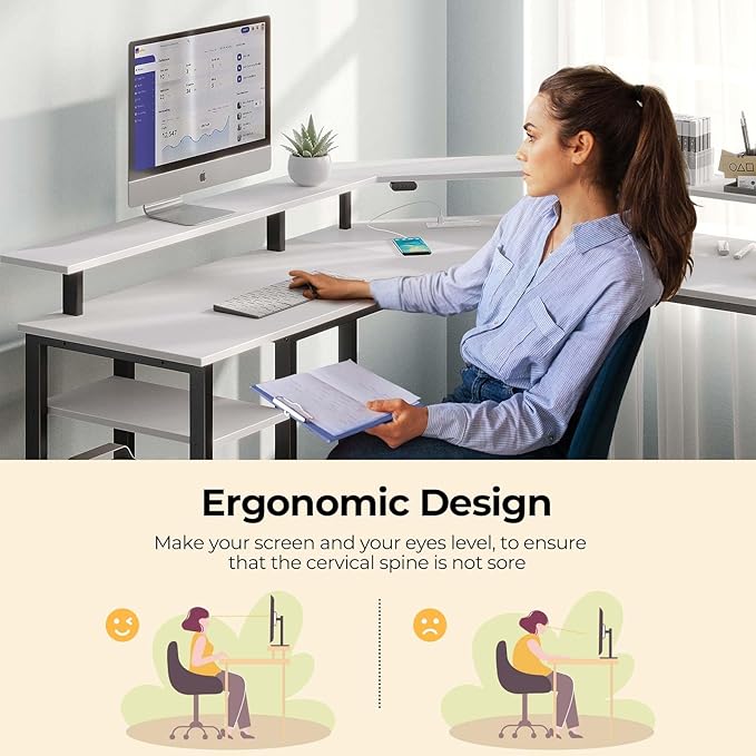 Rolanstar L Shaped Gaming Desk - Image 5