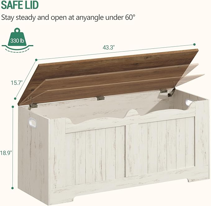 43.3" Storage Chest, Extra Large Storage Bench Trunk - Image 3