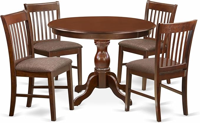 East West Furniture HBNF5-MAH-C 5 Piece Dining Table Set by EastWestFurniture