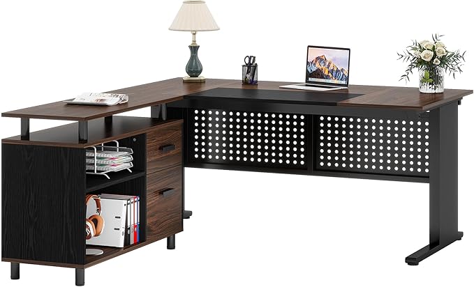 Tribesigns 63 Inch Executive Desk - Image 9