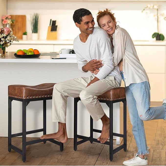 Bar Stools Set of 3, Counter Height Bar Stools - Image 7