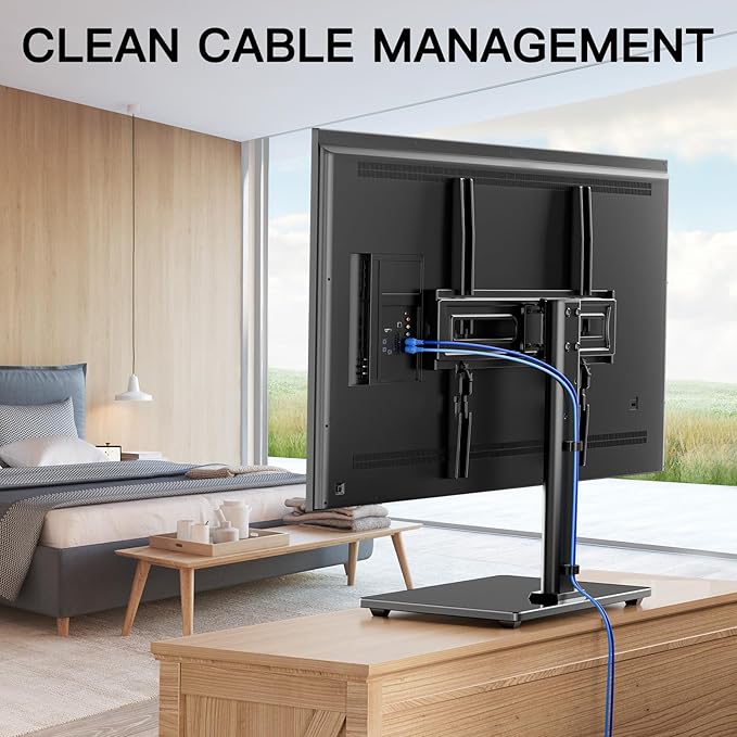 PERLESMITH Universal Swivel TV Stand-Table Top TV Stand - Image 7