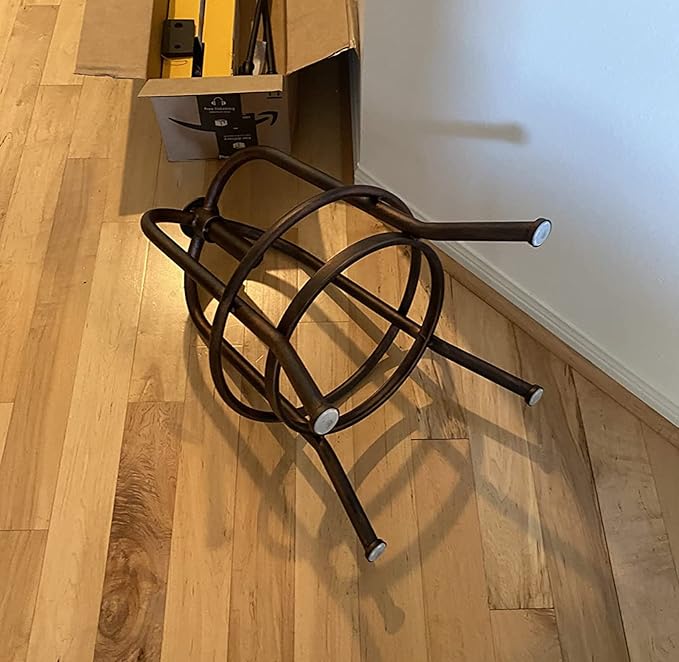 32 inch Vintage Industrial Bar Stool-Metal Wood Swivel Bar Stool-Retro Bar - Image 2