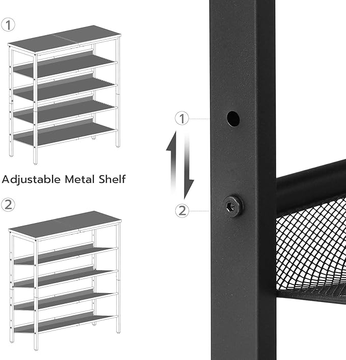 HOOBRO Shoe Rack for Entryway, 5-Tier Organizer - Image 6