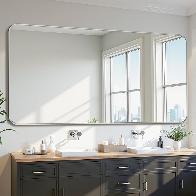 Bathroom Mirror 72" x 36", Large Rectangle Wall Mirror, Entryway Decor by Unknown