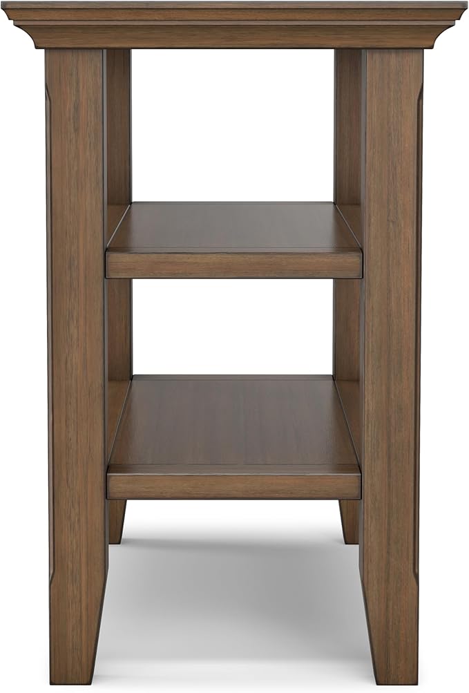 SIMPLIHOME Acadian 14-inch Wide Solid Wood Narrow End Table in Rustic Natural - Image 5