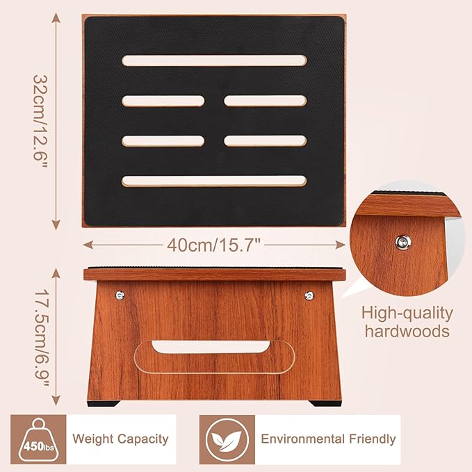 One Step Stool for Bed, Wooden Step Stool - Image 7