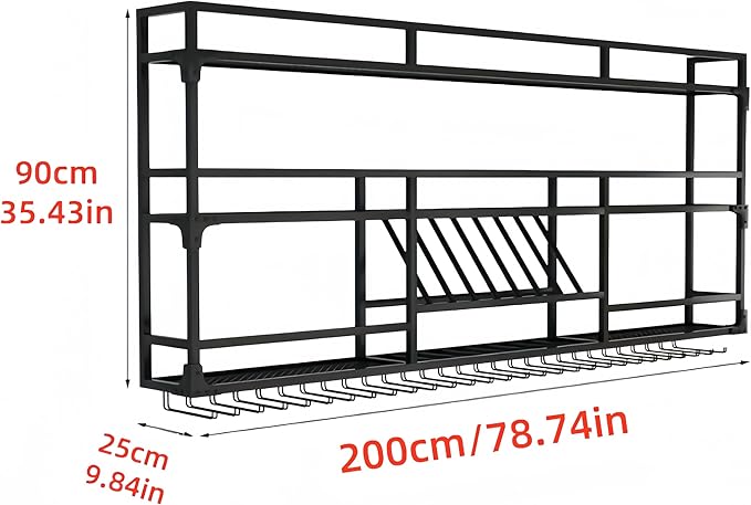 Metal Wall-Mounted Wine Rack - Image 2