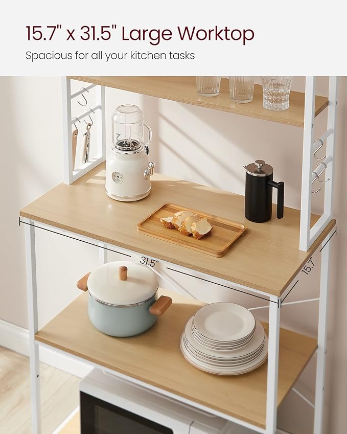 VASAGLE Coffee Bar, 31.5 Inches Baker's Rack - Image 6