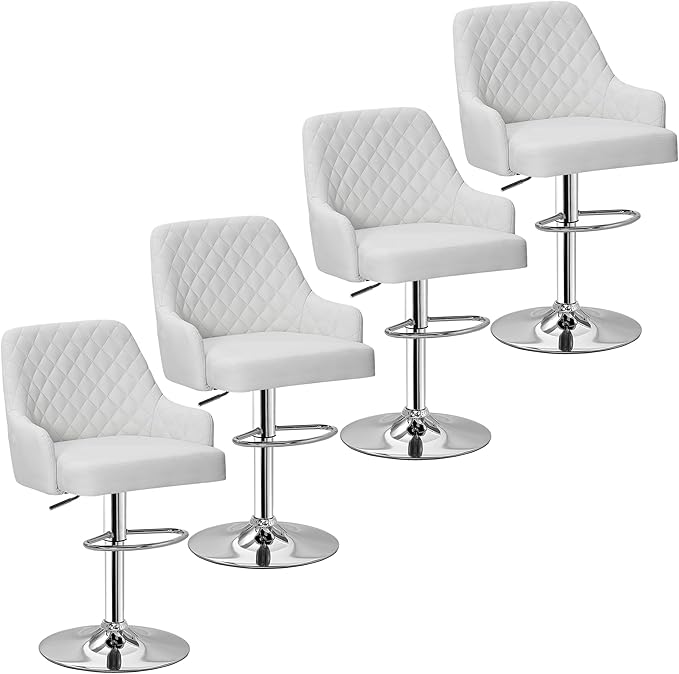 VECELO Adjustable Bar Stools Set of 4 by VECELO