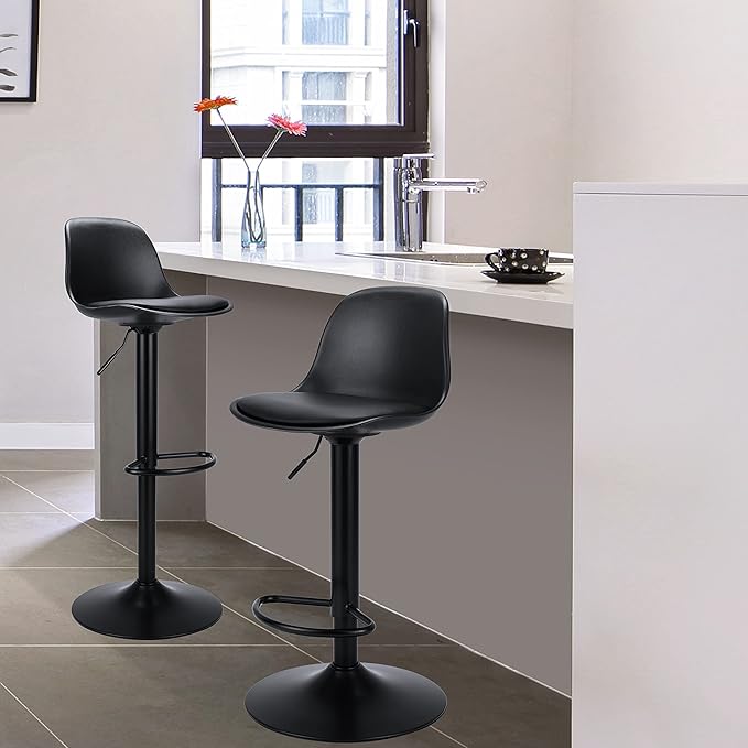 Finnhomy Bar Stools Set of 2, Swivel Barstools - Image 2