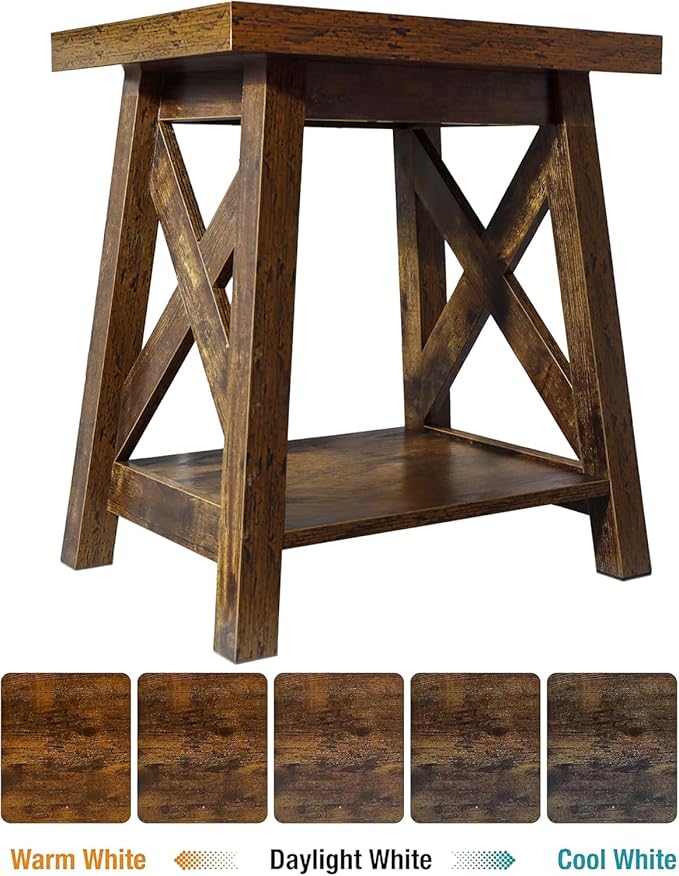 Rustic End Table, Farmhouse Side Table - Image 8